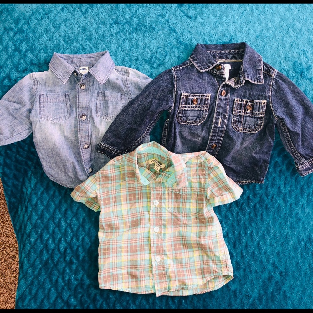 Little boys button up shirt bundle